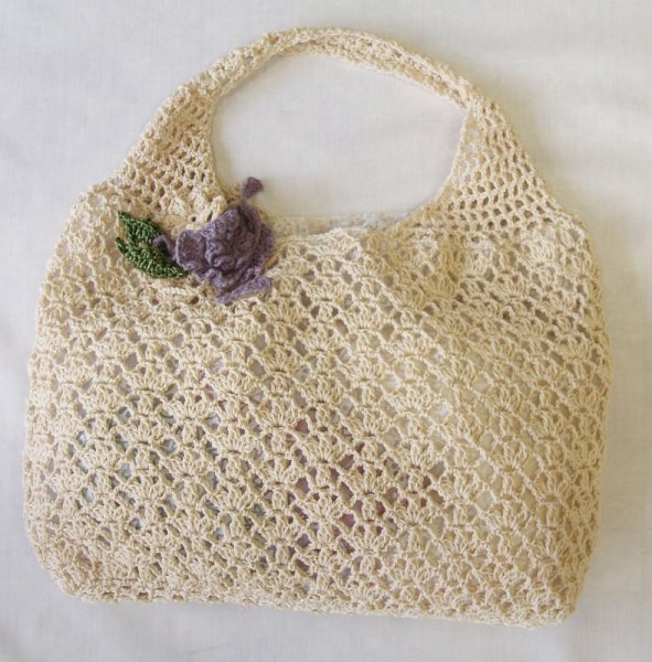 画像1: 《値下げ！》かぎ針編み自家製袋物バッグ≪≪ヴォアエジプト≫≫ (1)