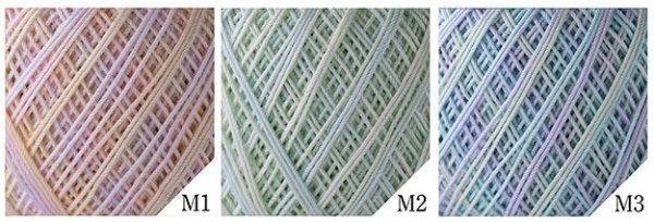 画像3: ≪激安≫オリムパスレース糸エミーグランデ(ミックス)(かすり)【25g玉巻】函売り(1函3玉入り) (3)