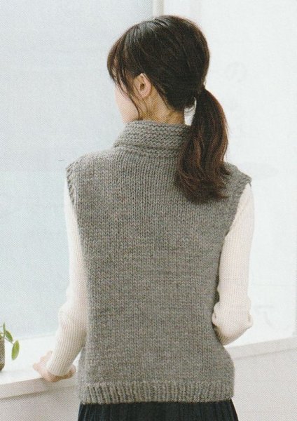 画像2: ≪人気作品着分パック≫ショールカラーの前開きベスト 【ソノモノグラン】 (2)