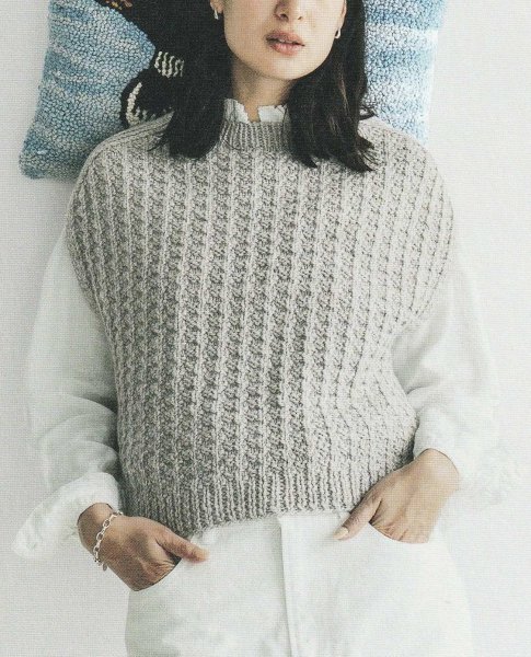 画像2: ≪人気作品着分パック≫ドロップショルダーのベスト【ソノモノアルパカウール】 (2)