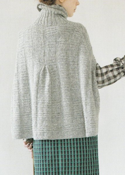 画像2: ≪人気作品毛糸・編み図着分パック≫ハイネックベスト【ソノモノロイヤルアルパカ】 (2)